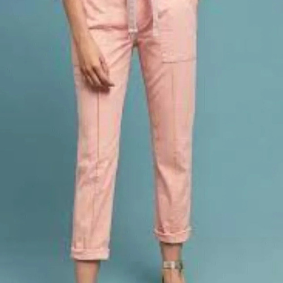 Anthropologie The Wanderer Belted Cotton Linen  Pants 26 - Picture 14 of 14